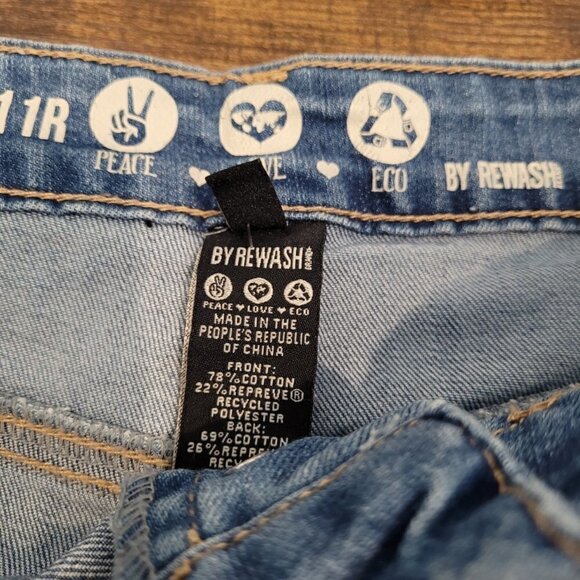 Peace Love Eco by Rewash Super High Wedge Vintage Reunion Jean Short - Picture 7 of 9